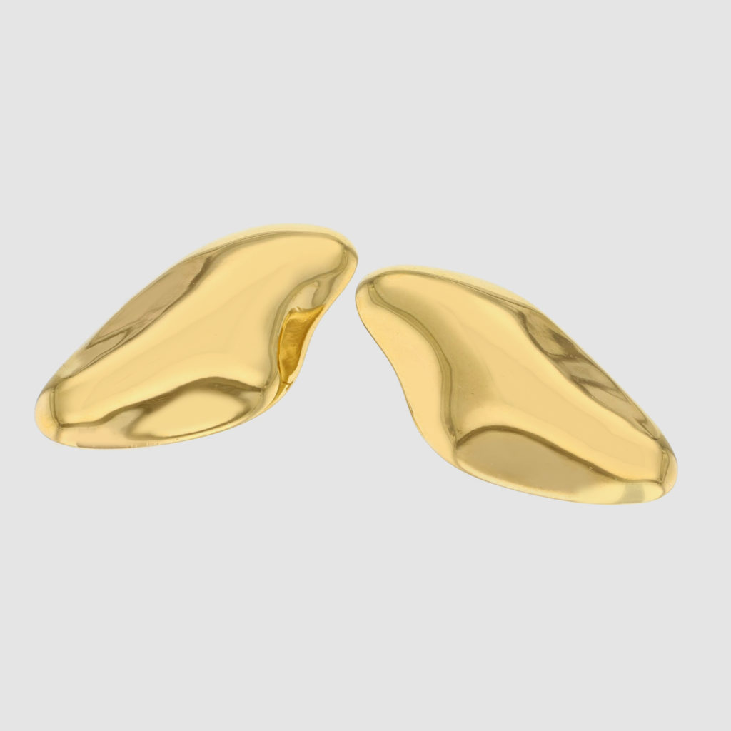 Rock Fragment earrings​ gold