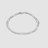 Flat Figaro bracelet silver from the Space collection. Hasla Norwegian Jewelry design.