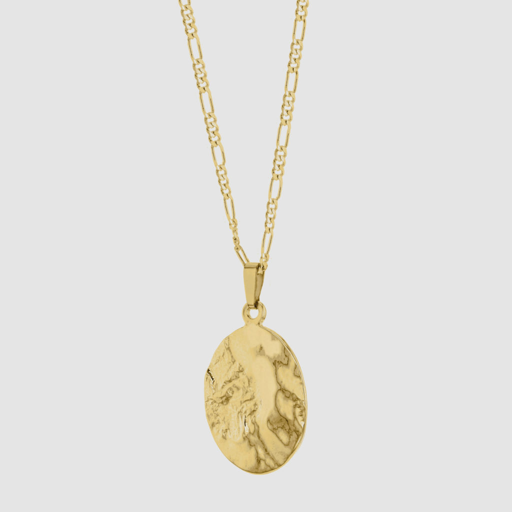 Impact Cratering necklace gold from the Space collection. Hasla Jewelry.