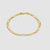 Flat Figaro bracelet gold from the Space collection. Hasla Norwegian jewelry design.