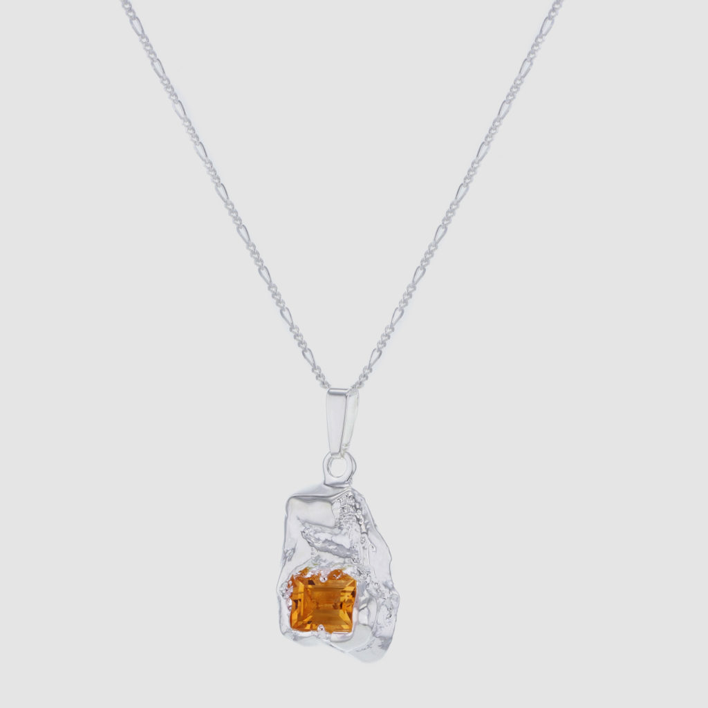 Single Entity necklace orange from Fusion. Hasla Norwegian jewelry design.