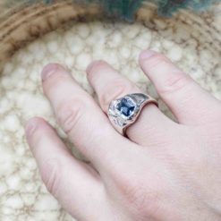 Blue silver ring Hasla