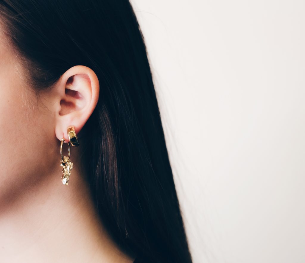 Fool's Gold earrings from the Rocks collection. Hasla, Norwegian Jewelry design.