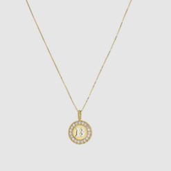 Letter necklace B from Hasla jewelry. Norwegian jewelry design.