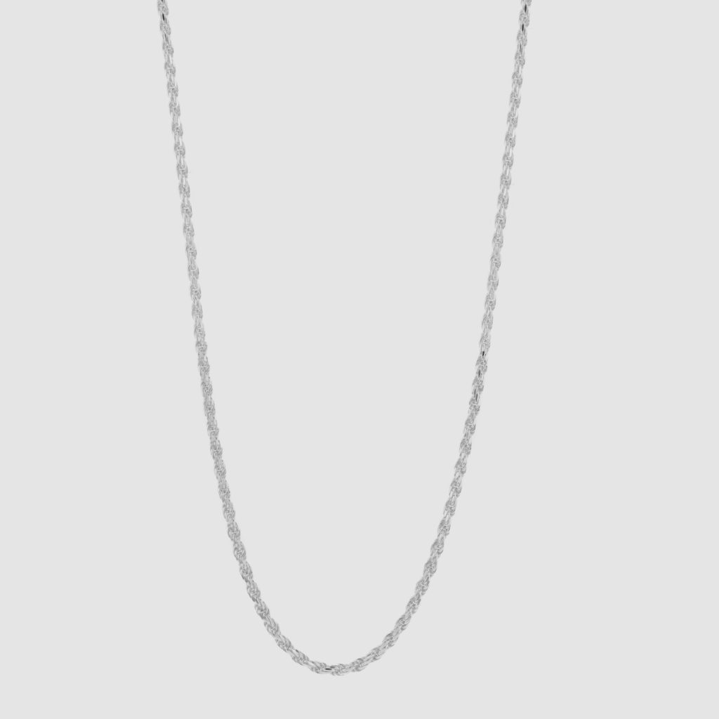 Mini Rope chain silver from Hasla Jewelry. Recycled silver. Norwegian jewelry design.