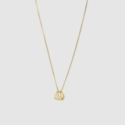 Twin necklace gold from the Faces collection from Hasla. Norwegian Jewelry design.