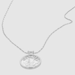 Hug A Tree necklace silver from the Faces collection from Hasla. Norwegian Jewelry design.