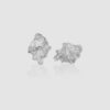 Hematite silver earstuds from Rocks. Hasla, Norwegian jewelry design.