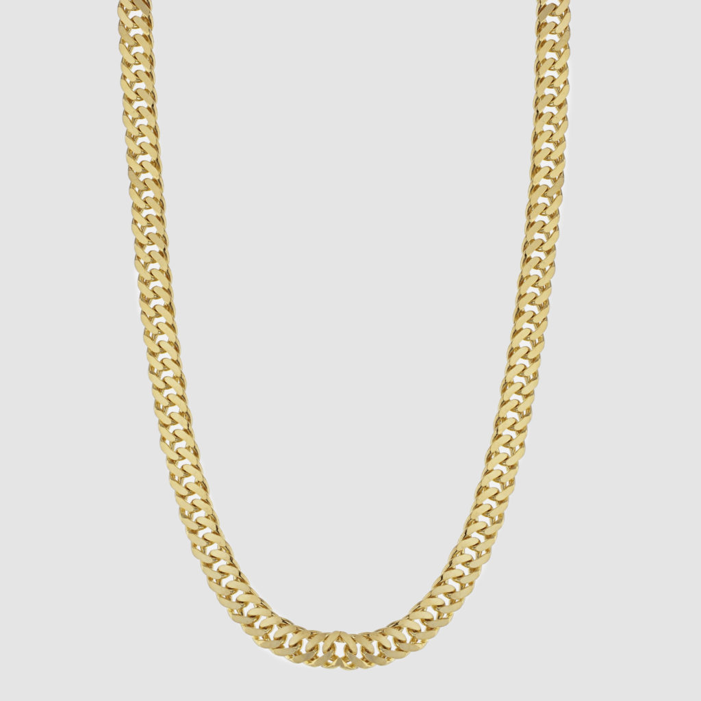 Double Link chain in gold plated silver from Hasla Jewlery. Norwegian jewelry design