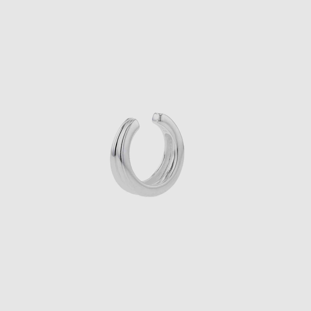 Discover ear cuff in silver plated silver from the Faces collection. Hasla Jewelry, Norwegian design.