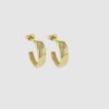 Elements Picasso earhoops gold from Hasla Jewelry.