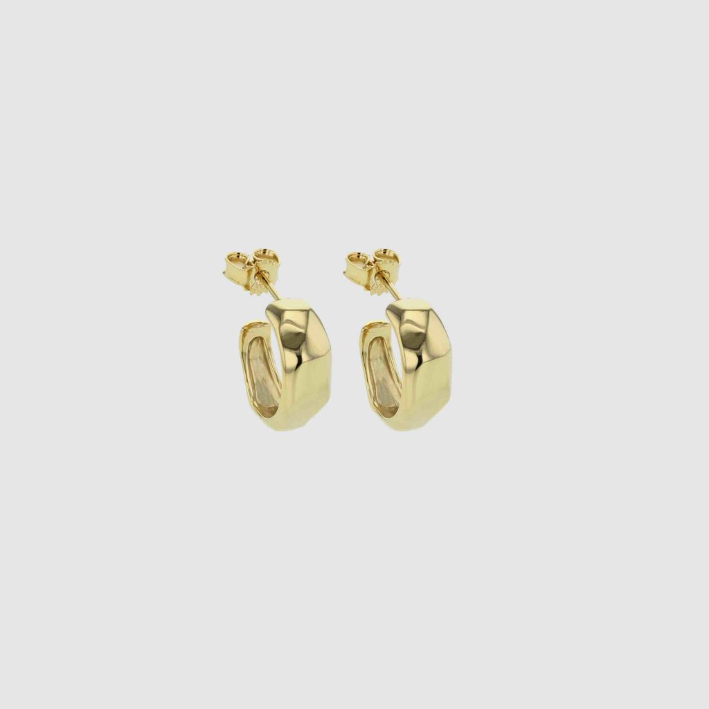 Metzinger earhoops gold from Elements. Hasla Jewelry.