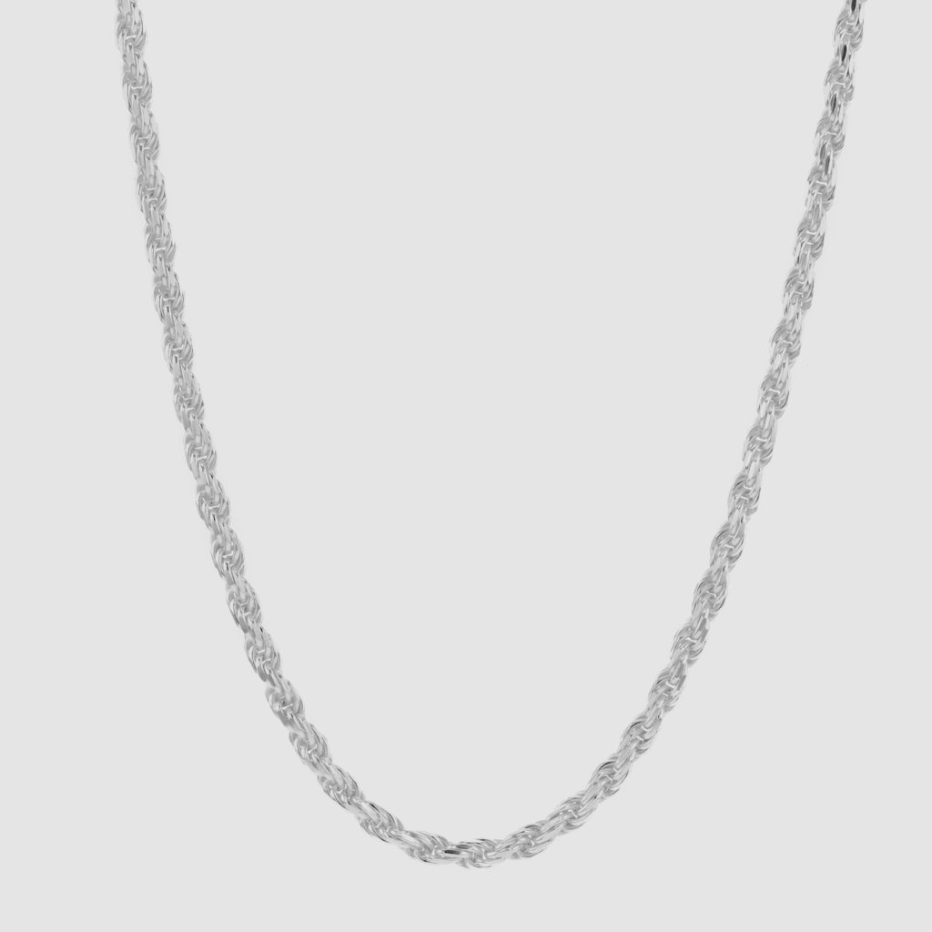 Rope chain silver from the Rocks collection. Hasla, Norwegian jewelry design