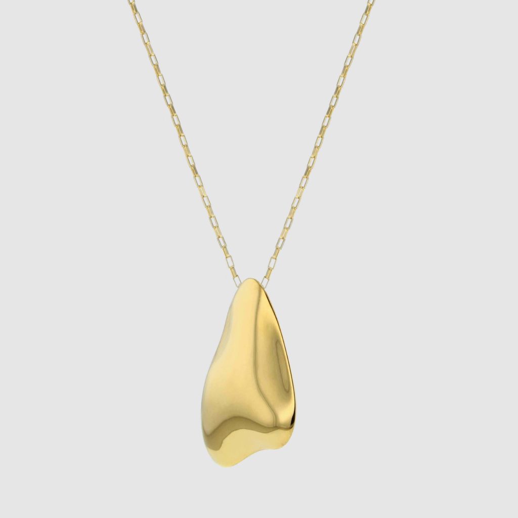Beach Treasure necklace gold from Pebble. Hasla, Norwegian Jewelry