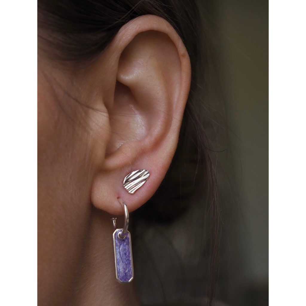 Brush earrings with enamel from Hasla Jewelrt