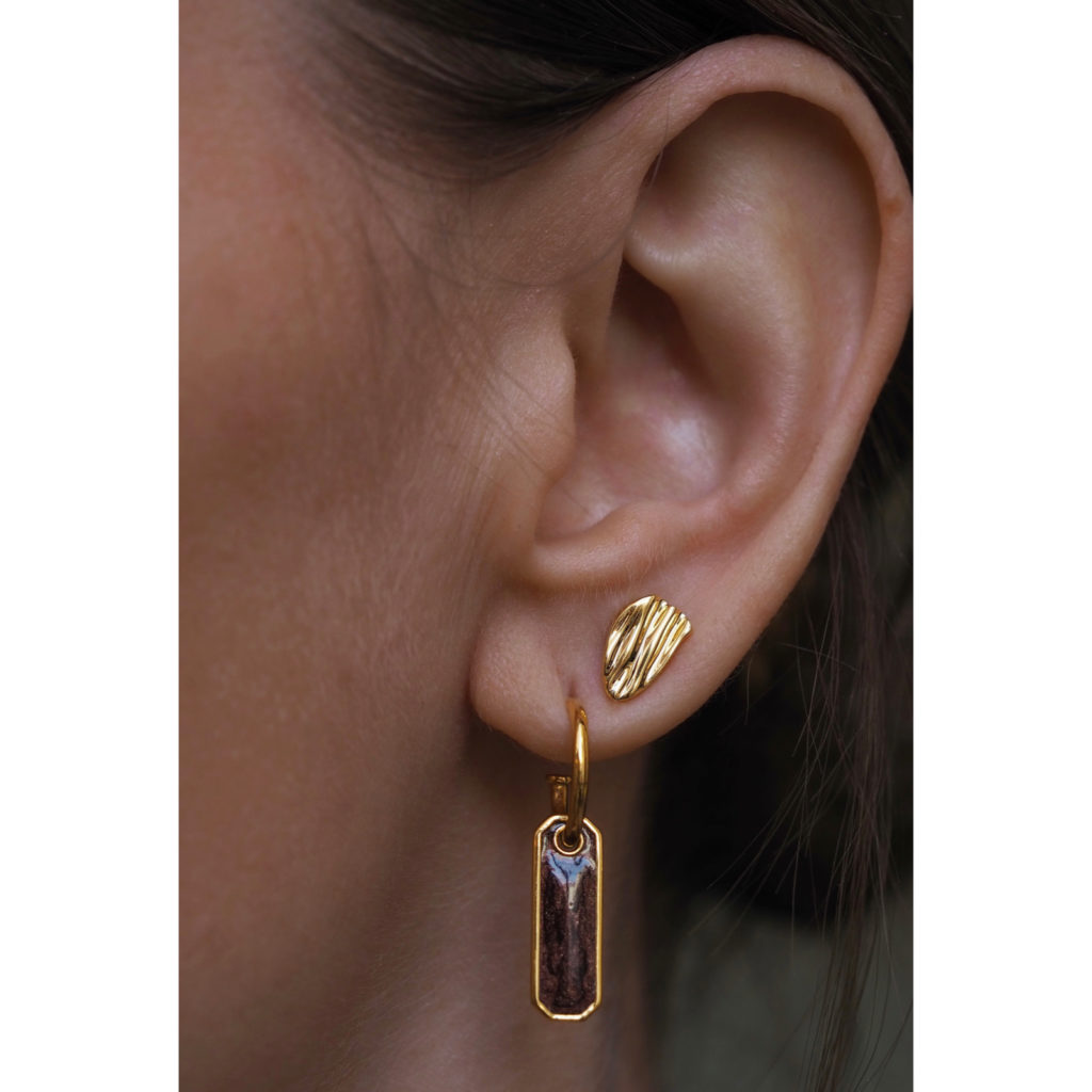 Brush earrings with enamel from Hasla Jewelrt