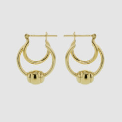 Diverse earrings in recycled gold plated silver from Hasla Jewelry.