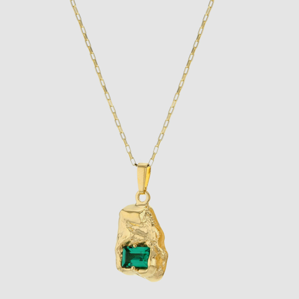 Single Entity necklace dark green from Hasla Jewelry