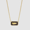 Brush necklace gold brown from Hasla Jewelry. Made in silver and enamel.