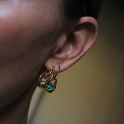 Fusion Combined earrings dark green from Hasla Jewelry.