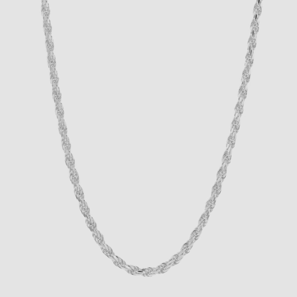 Rope chain silver from the Rocks collection. Hasla, Norwegian jewelry design