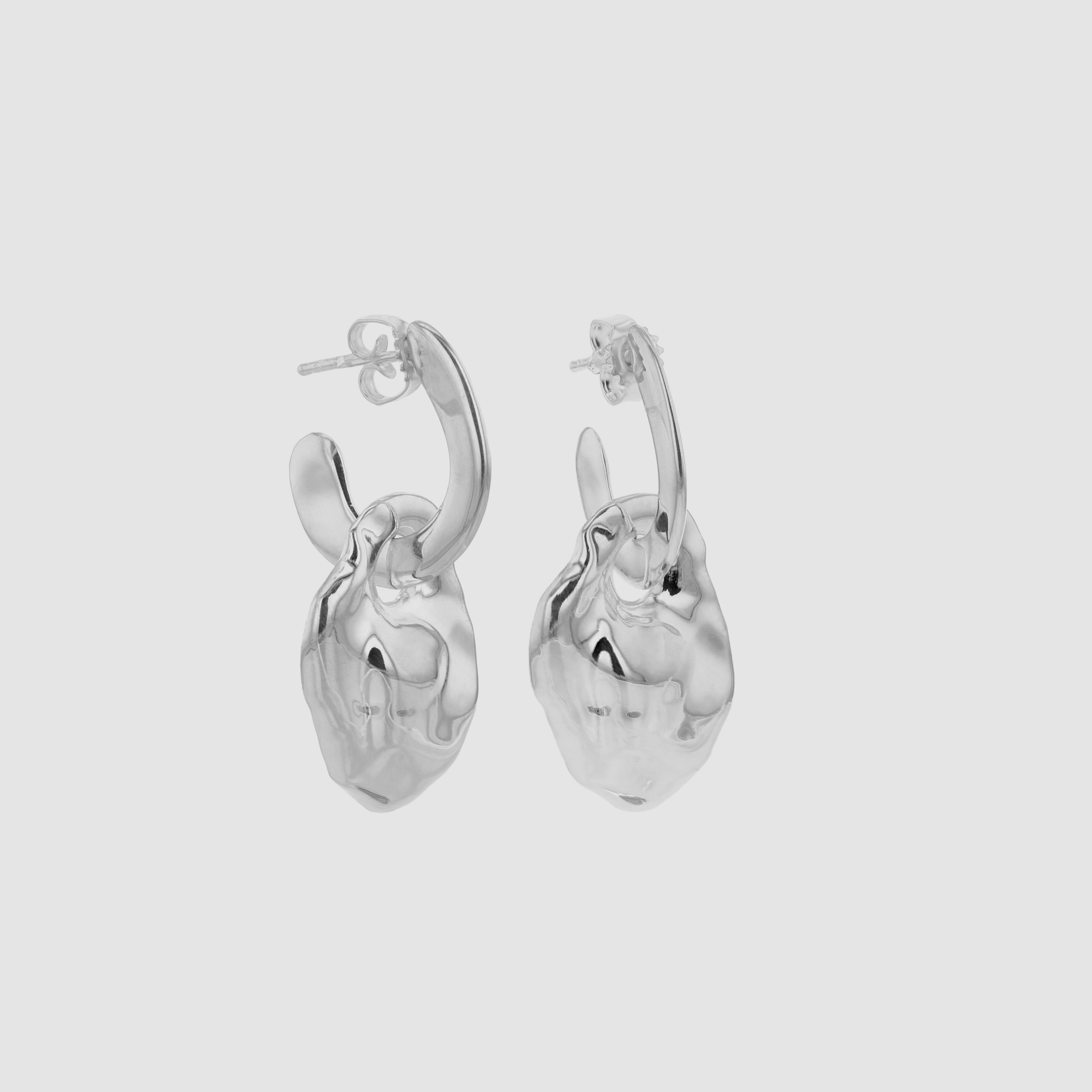 Maxi silver earrings