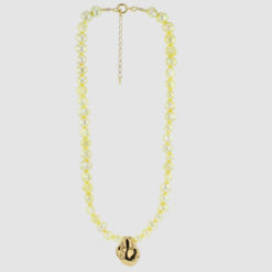 Yellow pearls large yellow gold