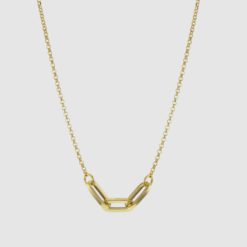 Fancy necklace gold from Hasla Jewelry made in gold plated recycled silver. norske designsmykker