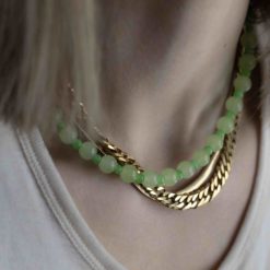 Green necklace from Hasla Jewelry Grønt halssmykke fra norske Hasla Jewelry